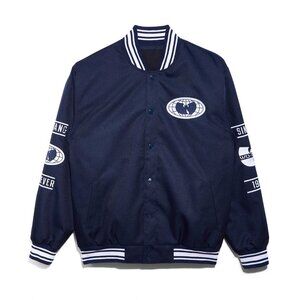 Wu-Tang Clan Official button up Hip Hop (Navy/White) Size (Large)